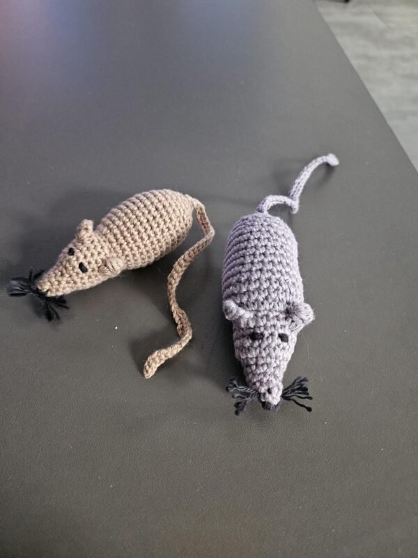 Souris au crochet faites à la main – Lot de 2